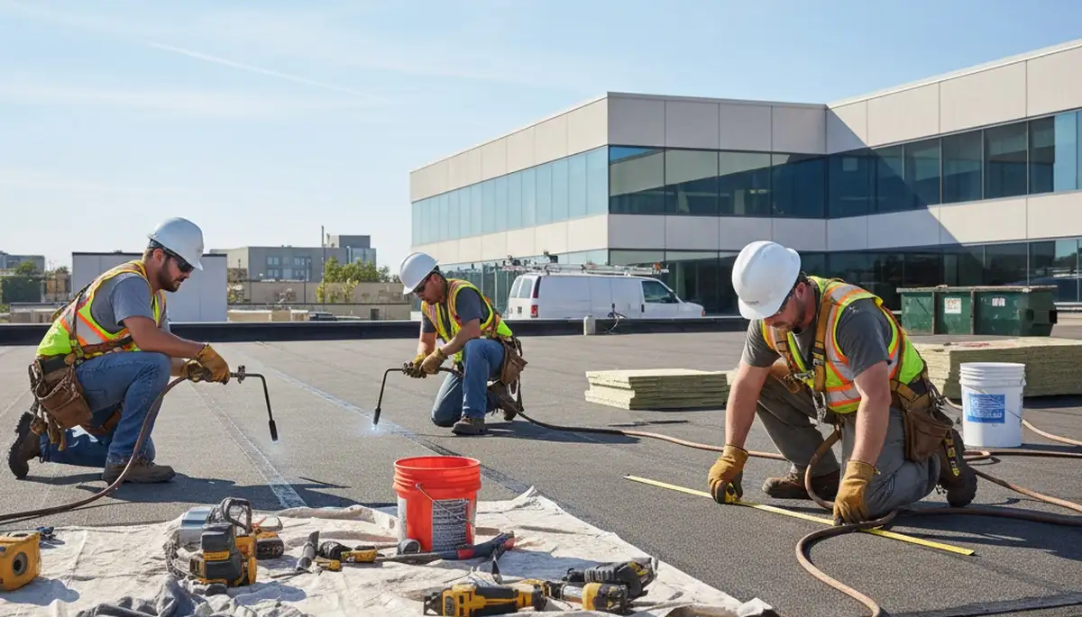 Las Vegas, NV siding contractor on commercial roofing installation for desert heat protection