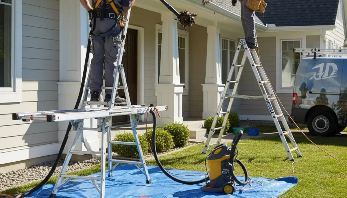 Las Vegas gutter cleaning service for homes, keeping gutters clear and protecting siding in NV