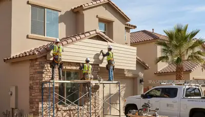 Vinyl siding installation for Las Vegas, NV homes by a professional siding contractor