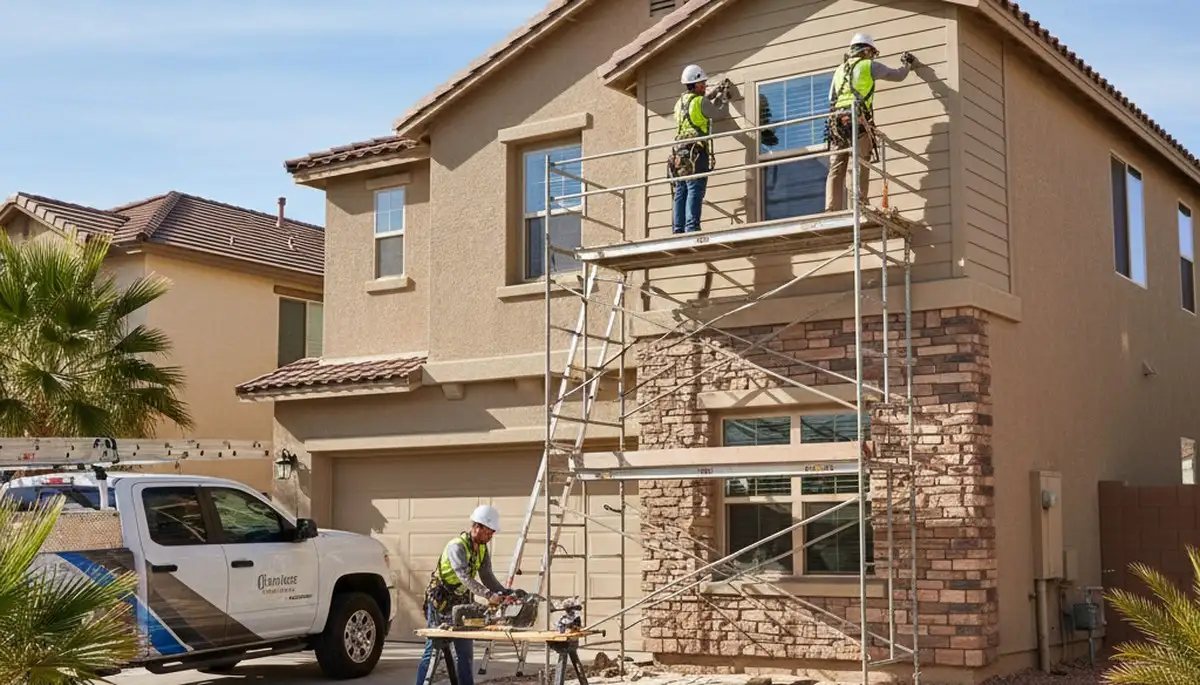 Vinyl siding installation service in Las Vegas, NV for residential home exterior upgrade