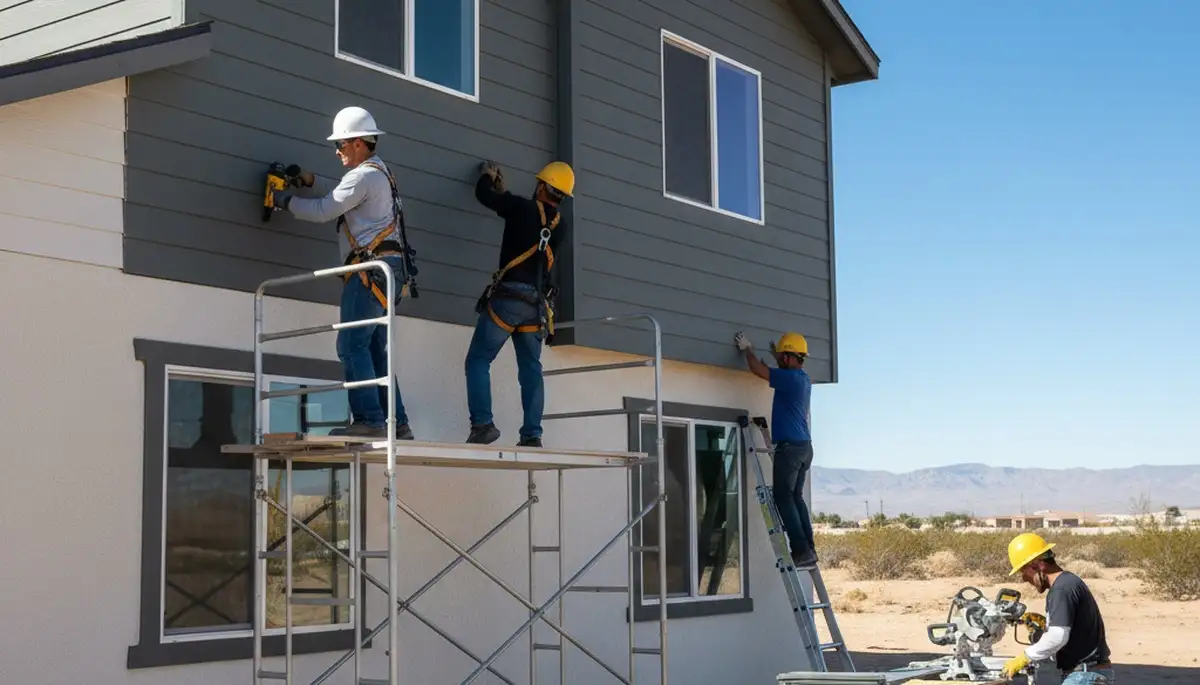 Vinyl siding installation in Las Vegas, NV for a home exterior upgrade