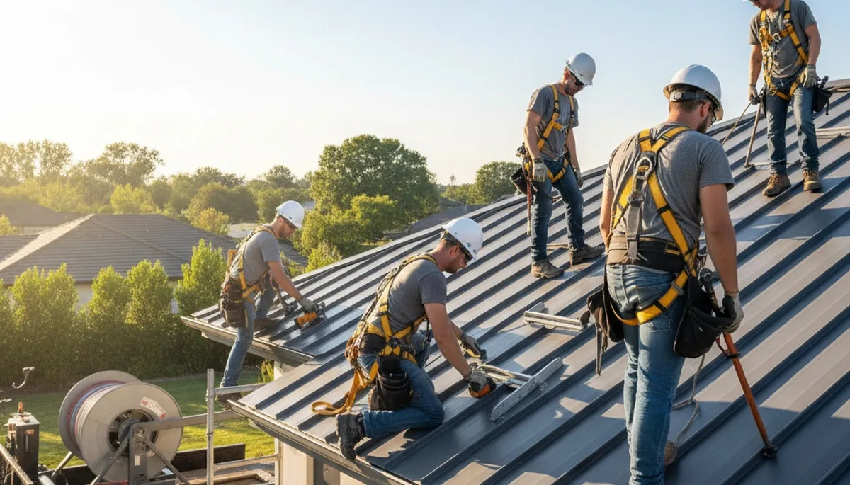 Metal roofing installation in Las Vegas, NV for durable sun and heat protection