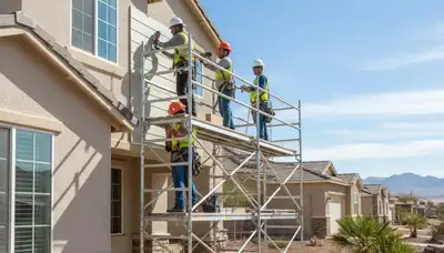 Vinyl siding installation by Las Vegas, NV siding contractors for homes and businesses