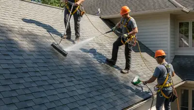 Las Vegas, NV roof cleaning service removing desert dust and buildup to improve curb appeal