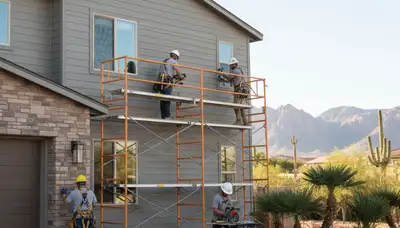 Vinyl siding installation in Las Vegas, NV for residential home exterior upgrade