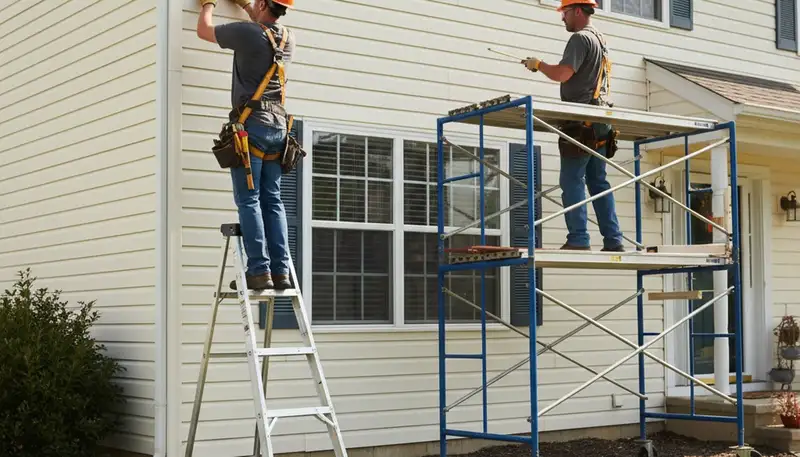 Vinyl siding repair in Las Vegas, NV for cracked, warped, or heat-damaged siding on a home exterior