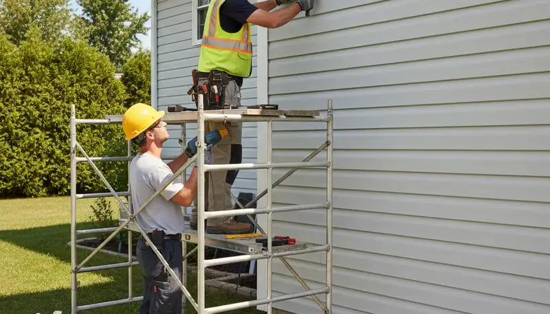 Vinyl siding repair in Las Vegas, NV for cracked, warped, and heat-damaged siding on a home exterior