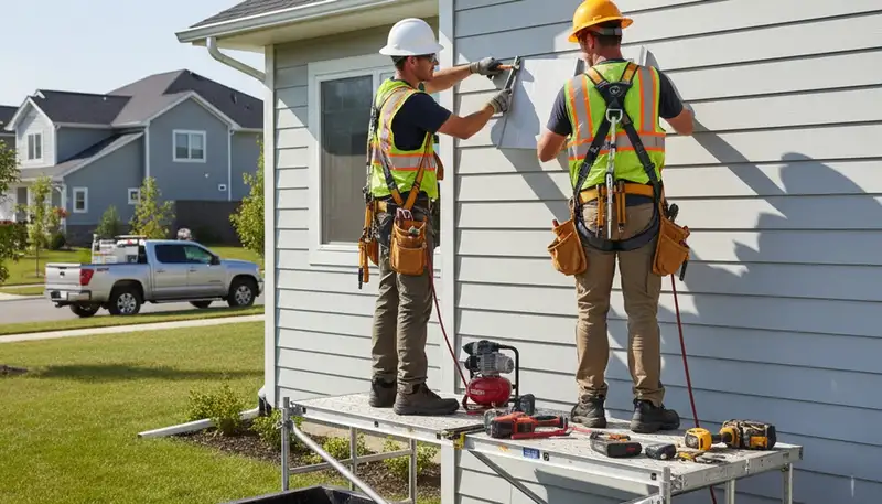 Vinyl siding repair in Las Vegas, NV for cracked, warped, heat-damaged siding on a home exterior