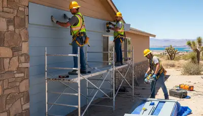 Vinyl siding installation for a Las Vegas, NV home by a professional siding contractor